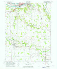 Bunker Hill Indiana Historical topographic map, 1:24000 scale, 7.5 X 7.5 Minute, Year 1963