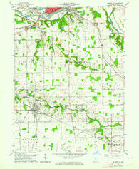 Bunker Hill Indiana Historical topographic map, 1:24000 scale, 7.5 X 7.5 Minute, Year 1963