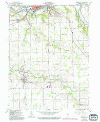 Bunker Hill Indiana Historical topographic map, 1:24000 scale, 7.5 X 7.5 Minute, Year 1963