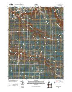 Bunker Hill Indiana Historical topographic map, 1:24000 scale, 7.5 X 7.5 Minute, Year 2010