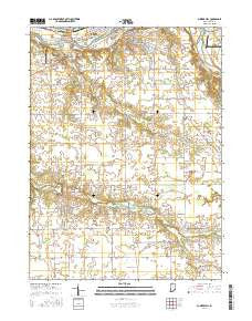 Bunker Hill Indiana Current topographic map, 1:24000 scale, 7.5 X 7.5 Minute, Year 2016