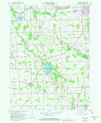 Burket Indiana Historical topographic map, 1:24000 scale, 7.5 X 7.5 Minute, Year 1961
