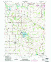 Burket Indiana Historical topographic map, 1:24000 scale, 7.5 X 7.5 Minute, Year 1961