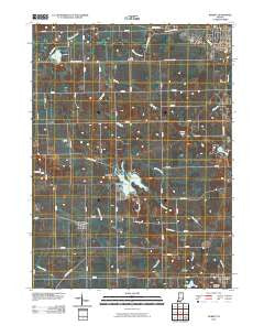 Burket Indiana Historical topographic map, 1:24000 scale, 7.5 X 7.5 Minute, Year 2010