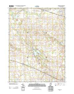 Burket Indiana Historical topographic map, 1:24000 scale, 7.5 X 7.5 Minute, Year 2013
