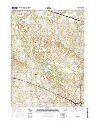 Burket Indiana Current topographic map, 1:24000 scale, 7.5 X 7.5 Minute, Year 2016