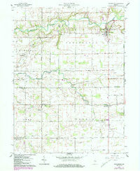 Burlington Indiana Historical topographic map, 1:24000 scale, 7.5 X 7.5 Minute, Year 1961