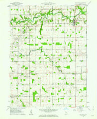 Burlington Indiana Historical topographic map, 1:24000 scale, 7.5 X 7.5 Minute, Year 1961