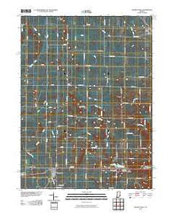 Burnettsville Indiana Historical topographic map, 1:24000 scale, 7.5 X 7.5 Minute, Year 2010