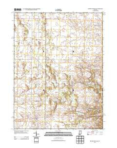 Burnettsville Indiana Historical topographic map, 1:24000 scale, 7.5 X 7.5 Minute, Year 2013