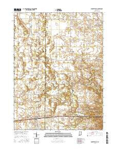 Burnettsville Indiana Current topographic map, 1:24000 scale, 7.5 X 7.5 Minute, Year 2016