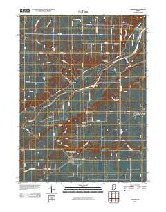 Burrows Indiana Historical topographic map, 1:24000 scale, 7.5 X 7.5 Minute, Year 2010