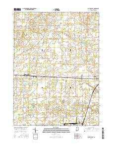 Butler West Indiana Current topographic map, 1:24000 scale, 7.5 X 7.5 Minute, Year 2016