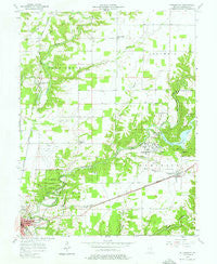 Butlerville Indiana Historical topographic map, 1:24000 scale, 7.5 X 7.5 Minute, Year 1957