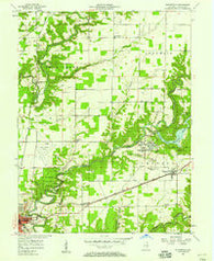 Butlerville Indiana Historical topographic map, 1:24000 scale, 7.5 X 7.5 Minute, Year 1957