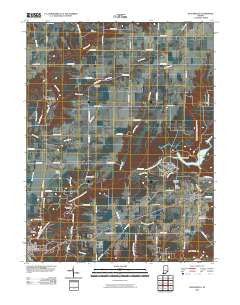 Butlerville Indiana Historical topographic map, 1:24000 scale, 7.5 X 7.5 Minute, Year 2010