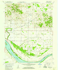 Caborn Indiana Historical topographic map, 1:24000 scale, 7.5 X 7.5 Minute, Year 1957