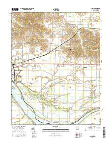 Caborn Indiana Current topographic map, 1:24000 scale, 7.5 X 7.5 Minute, Year 2016