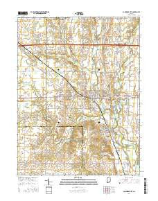 Cambridge City Indiana Current topographic map, 1:24000 scale, 7.5 X 7.5 Minute, Year 2016