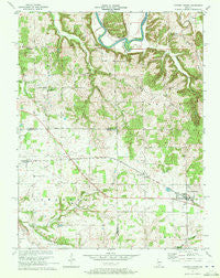 Campbellsburg Indiana Historical topographic map, 1:24000 scale, 7.5 X 7.5 Minute, Year 1970