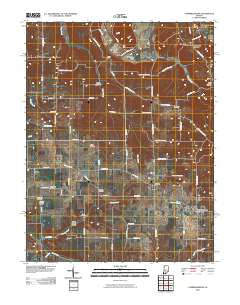 Campbellsburg Indiana Historical topographic map, 1:24000 scale, 7.5 X 7.5 Minute, Year 2010