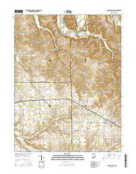 Campbellsburg Indiana Current topographic map, 1:24000 scale, 7.5 X 7.5 Minute, Year 2016