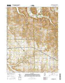 Campbellsburg Indiana Current topographic map, 1:24000 scale, 7.5 X 7.5 Minute, Year 2016