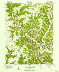 Canaan Indiana Historical topographic map, 1:24000 scale, 7.5 X 7.5 Minute, Year 1956