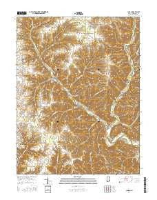 Canaan Indiana Current topographic map, 1:24000 scale, 7.5 X 7.5 Minute, Year 2016