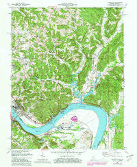 Cannelton Indiana Historical topographic map, 1:24000 scale, 7.5 X 7.5 Minute, Year 1970