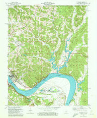 Cannelton Indiana Historical topographic map, 1:24000 scale, 7.5 X 7.5 Minute, Year 1970