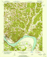 Cannelton Indiana Historical topographic map, 1:24000 scale, 7.5 X 7.5 Minute, Year 1953