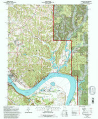 Cannelton Indiana Historical topographic map, 1:24000 scale, 7.5 X 7.5 Minute, Year 1993