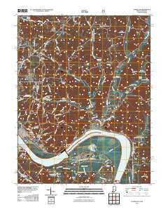 Cannelton Indiana Historical topographic map, 1:24000 scale, 7.5 X 7.5 Minute, Year 2011