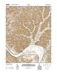 Cannelton Indiana Historical topographic map, 1:24000 scale, 7.5 X 7.5 Minute, Year 2013