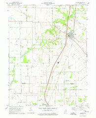 Carlisle Indiana Historical topographic map, 1:24000 scale, 7.5 X 7.5 Minute, Year 1974