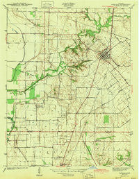 Carlisle Indiana Historical topographic map, 1:24000 scale, 7.5 X 7.5 Minute, Year 1943