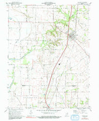 Carlisle Indiana Historical topographic map, 1:24000 scale, 7.5 X 7.5 Minute, Year 1974