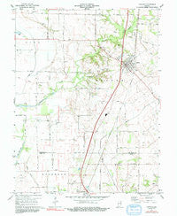 Carlisle Indiana Historical topographic map, 1:24000 scale, 7.5 X 7.5 Minute, Year 1974