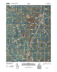 Carlisle Indiana Historical topographic map, 1:24000 scale, 7.5 X 7.5 Minute, Year 2010