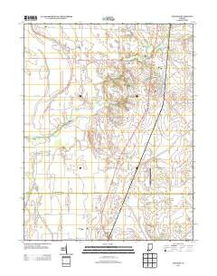 Carlisle Indiana Historical topographic map, 1:24000 scale, 7.5 X 7.5 Minute, Year 2013