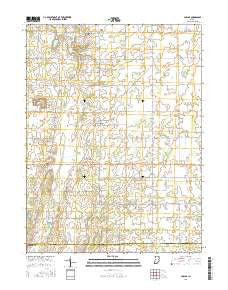 Carlos Indiana Current topographic map, 1:24000 scale, 7.5 X 7.5 Minute, Year 2016