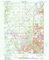 Carmel Indiana Historical topographic map, 1:24000 scale, 7.5 X 7.5 Minute, Year 1967