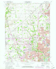 Carmel Indiana Historical topographic map, 1:24000 scale, 7.5 X 7.5 Minute, Year 1967