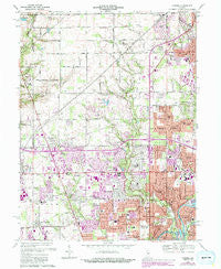 Carmel Indiana Historical topographic map, 1:24000 scale, 7.5 X 7.5 Minute, Year 1967