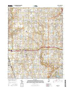 Carmel Indiana Current topographic map, 1:24000 scale, 7.5 X 7.5 Minute, Year 2016