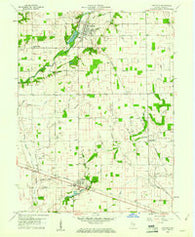 Carthage Indiana Historical topographic map, 1:24000 scale, 7.5 X 7.5 Minute, Year 1960