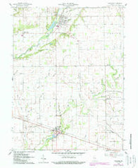 Carthage Indiana Historical topographic map, 1:24000 scale, 7.5 X 7.5 Minute, Year 1960