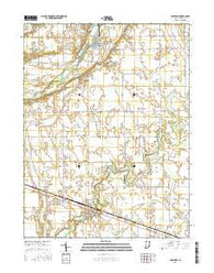 Carthage Indiana Current topographic map, 1:24000 scale, 7.5 X 7.5 Minute, Year 2016