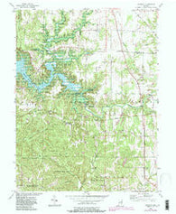 Cataract Indiana Historical topographic map, 1:24000 scale, 7.5 X 7.5 Minute, Year 1956